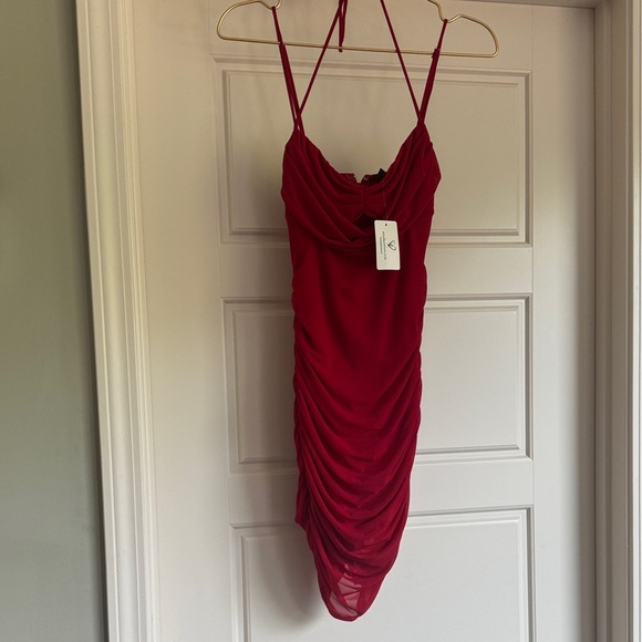 HOCO or Elegant Red Ruched Dress - Size XS - NWT - Picture 1 of 2